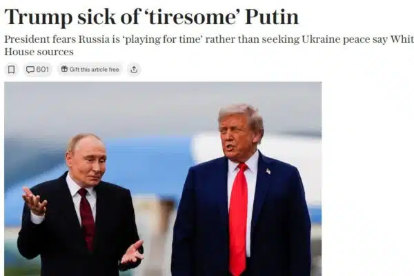 Трамп вважає путіна перешкодою до миру та втомився від його ігор