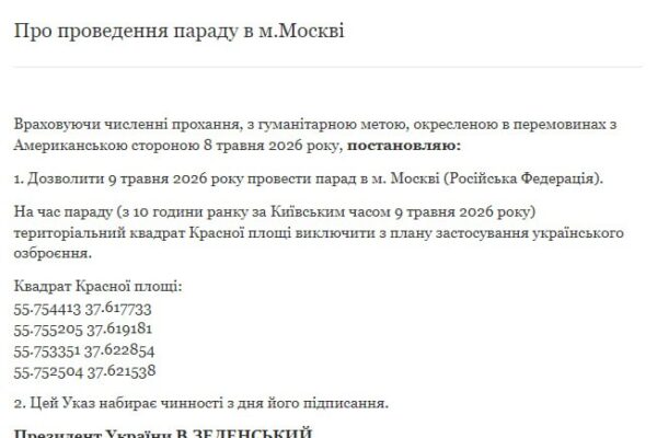 Україна офіційно дозволила рф провести парад на Красній площі 9 травня