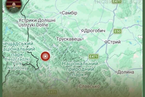 Землетрус зафіксували на Львівщині, біля кордону з Польщею