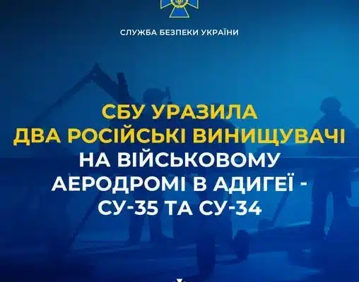 СБУ уразила два російські винищувачі на військовому аеродромі в Адигеї – Су-35 та Су-34